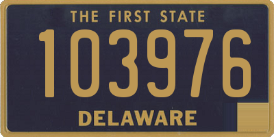 DE license plate 103976