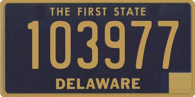 DE license plate 103977