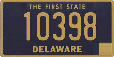 DE license plate 10398