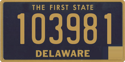 DE license plate 103981