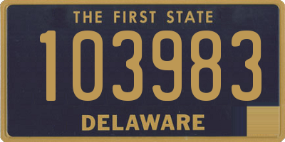 DE license plate 103983