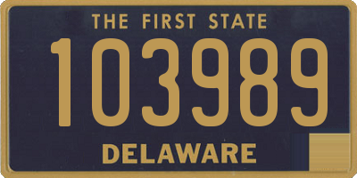 DE license plate 103989