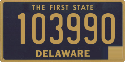 DE license plate 103990