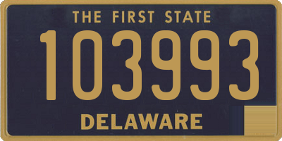 DE license plate 103993