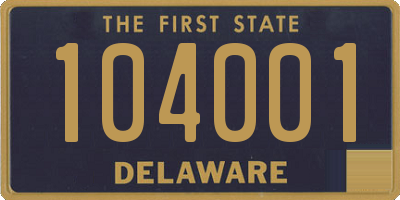 DE license plate 104001