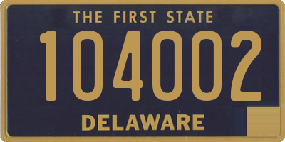 DE license plate 104002