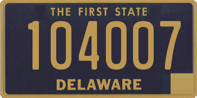 DE license plate 104007