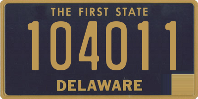 DE license plate 104011