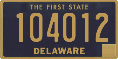 DE license plate 104012