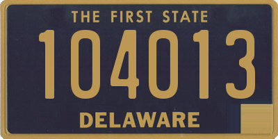 DE license plate 104013