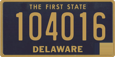 DE license plate 104016