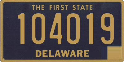 DE license plate 104019