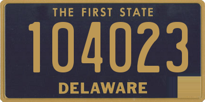 DE license plate 104023