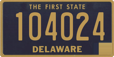 DE license plate 104024