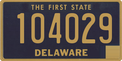 DE license plate 104029