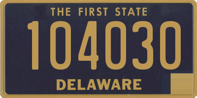 DE license plate 104030