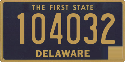 DE license plate 104032