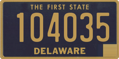 DE license plate 104035