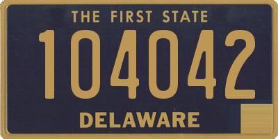 DE license plate 104042