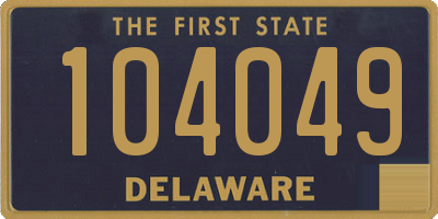 DE license plate 104049