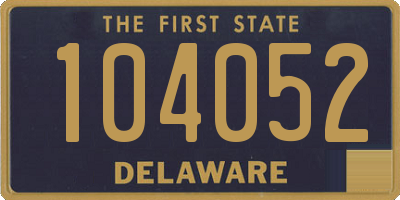 DE license plate 104052