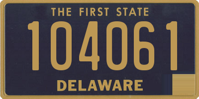 DE license plate 104061