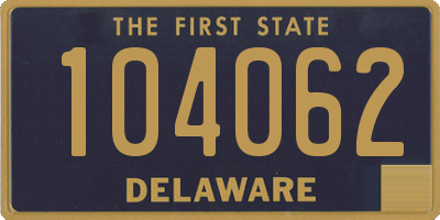 DE license plate 104062