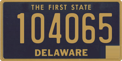 DE license plate 104065