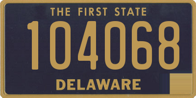 DE license plate 104068