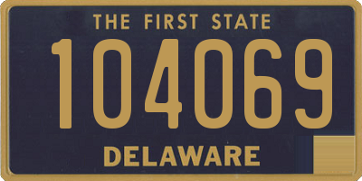 DE license plate 104069