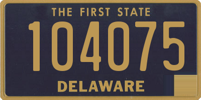 DE license plate 104075