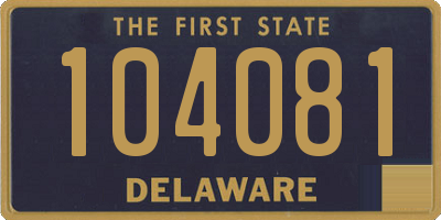 DE license plate 104081