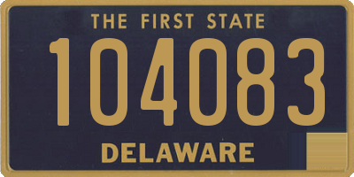 DE license plate 104083