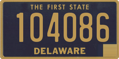 DE license plate 104086