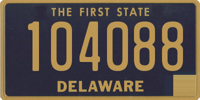 DE license plate 104088