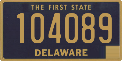 DE license plate 104089