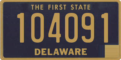 DE license plate 104091