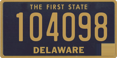 DE license plate 104098