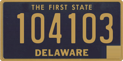 DE license plate 104103