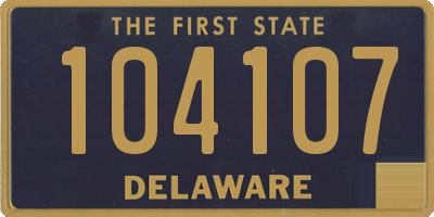 DE license plate 104107