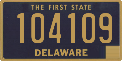 DE license plate 104109