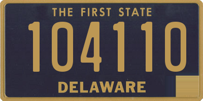 DE license plate 104110