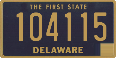 DE license plate 104115