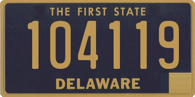 DE license plate 104119