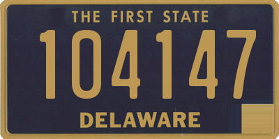 DE license plate 104147