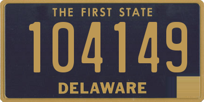 DE license plate 104149