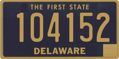 DE license plate 104152