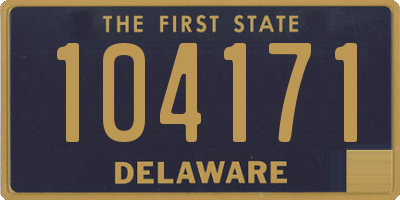 DE license plate 104171