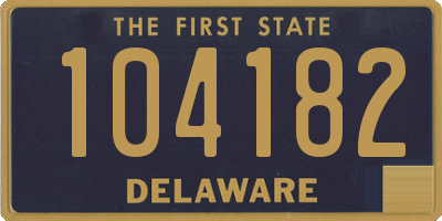 DE license plate 104182