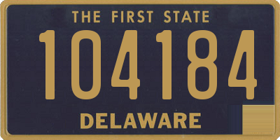 DE license plate 104184